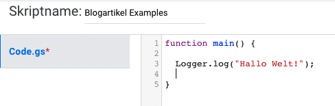 Google Ads Script Code Beispiel