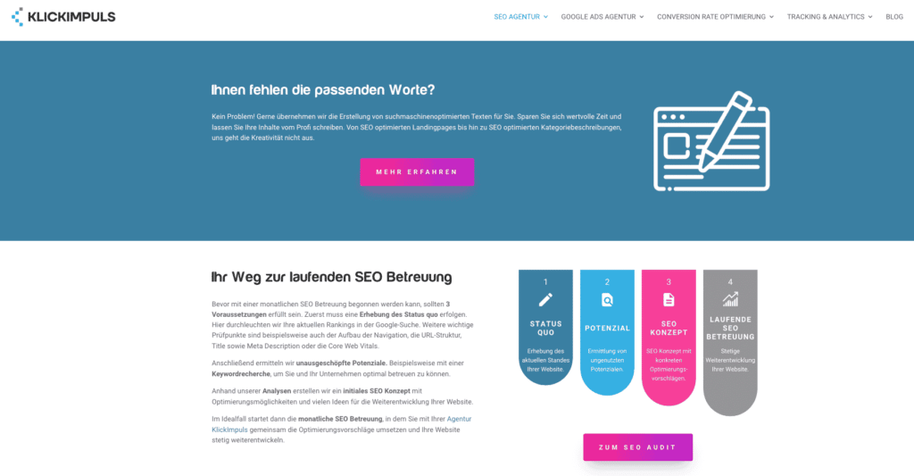 Weg zur laufenden SEO Betreuung