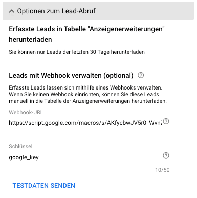 Lead-Extension: Optionen zum Lead-Abruf