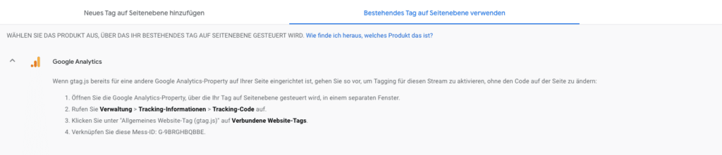 Methode 1: Tracking mit gtag.js