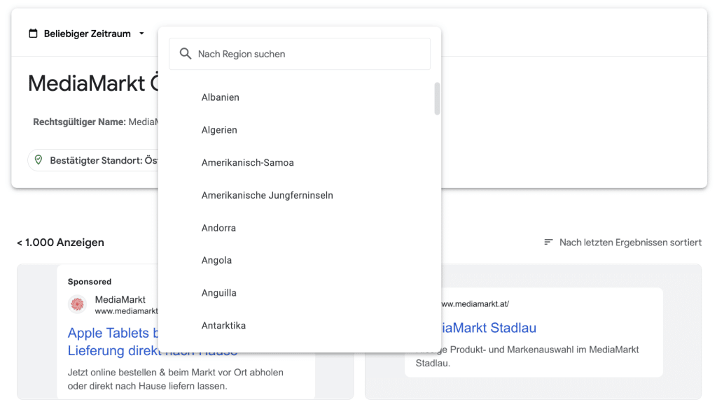 auswahl erscheinungsland
