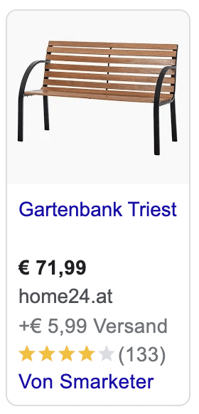negativbeispiel google shopping titel home24.de