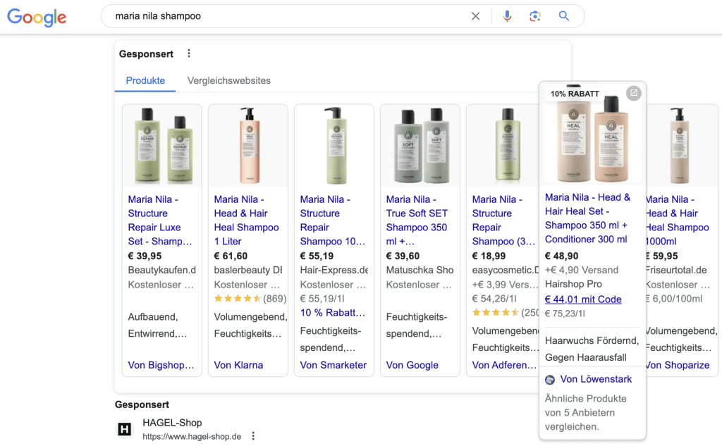 google merchant center promotion beispiel google.de