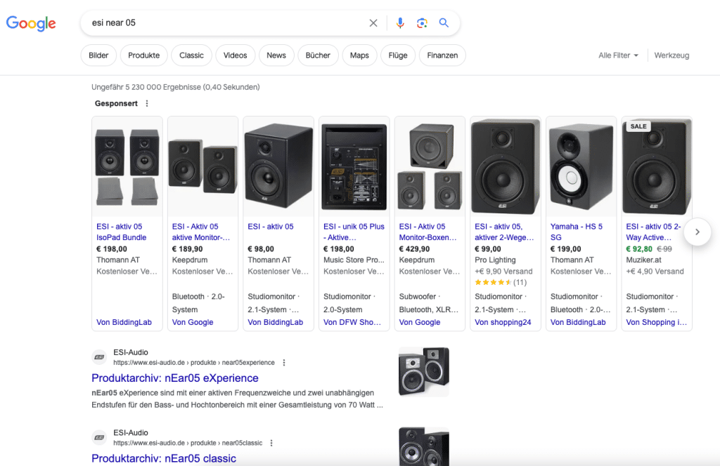 Google Shopping Ads - esi nEar 05