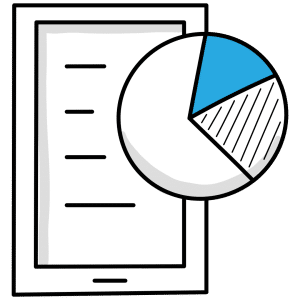 Icon, welches für Transparenz steht.