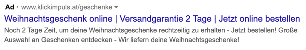 google ads anzeige countdown