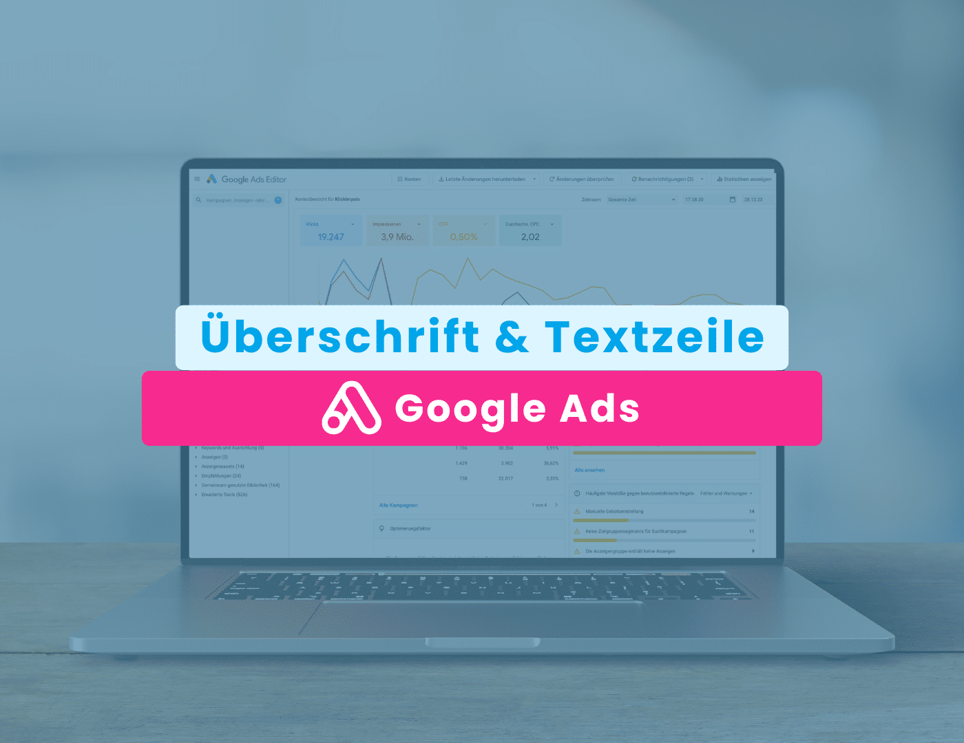 Google Ads Anzeigenerweiterungen Überschrift & Textzeile