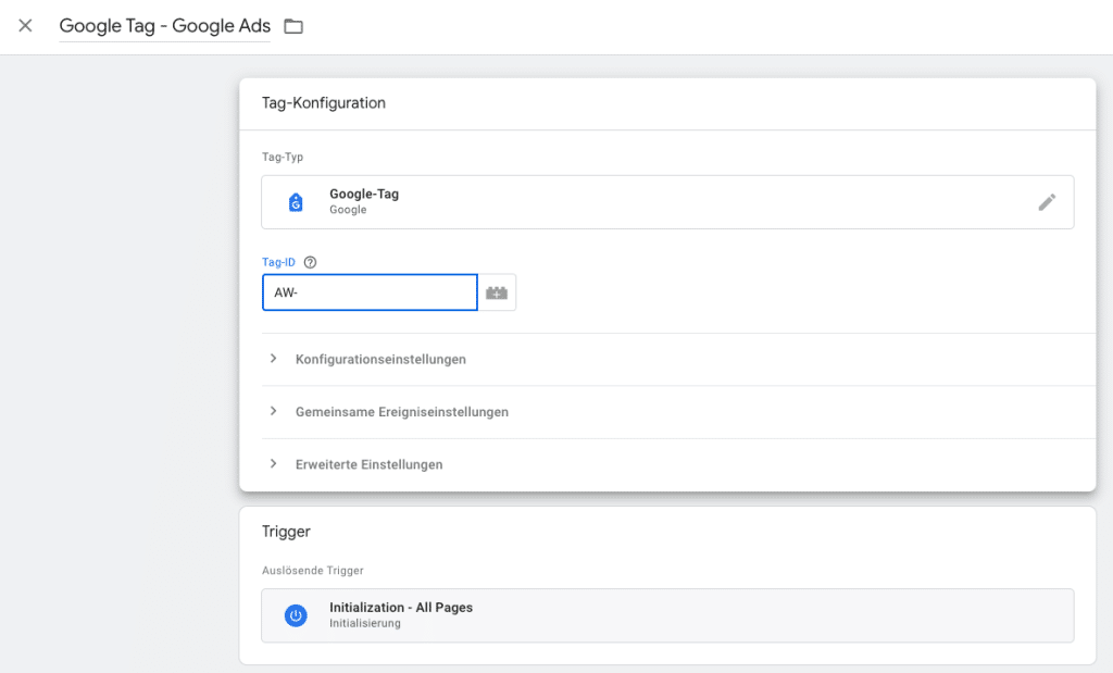 Google Tag in Google Tag Manager